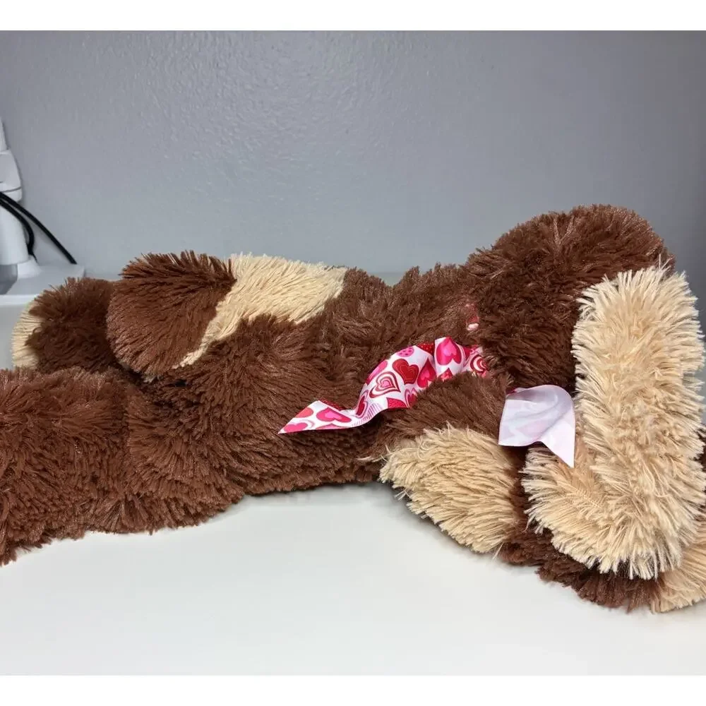 Animal Adventure Brown Dog Plush 18” Shaggy Valentines Bow Circo Target With Tag